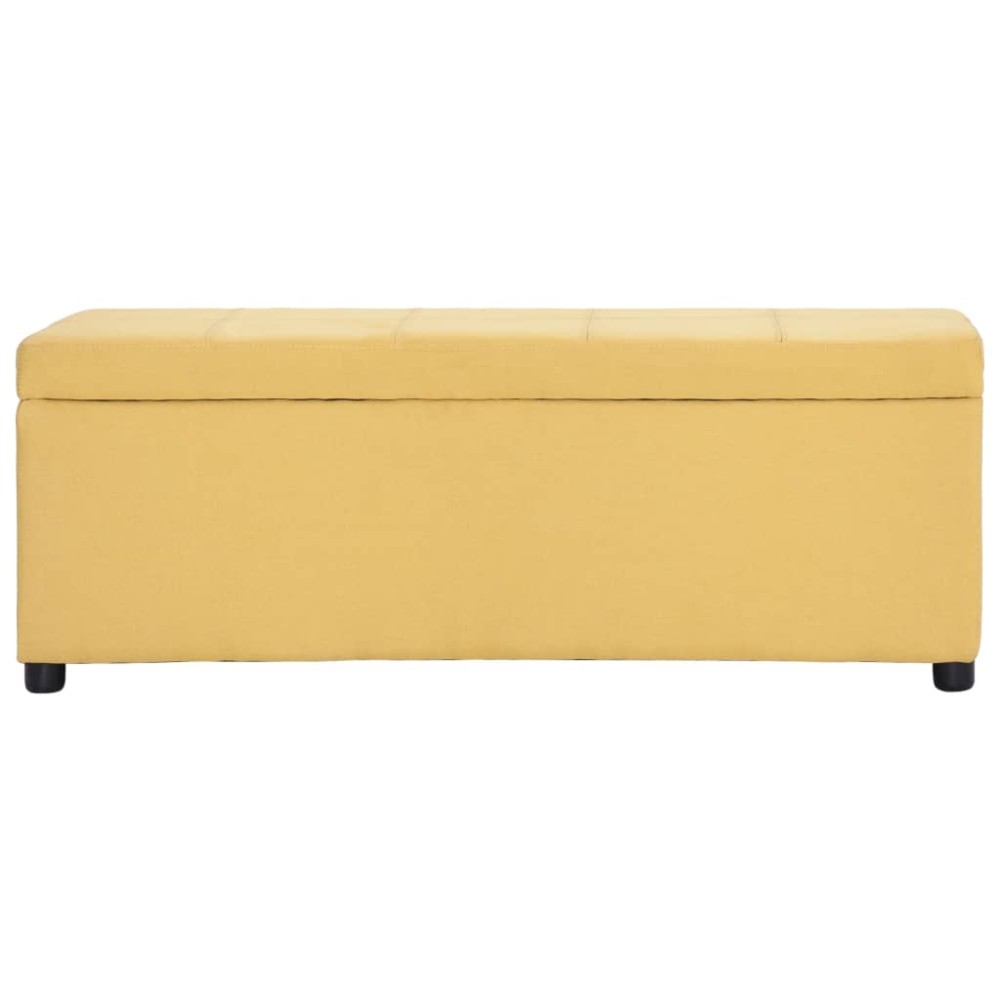 vidaXL Bancă cu compartiment de depozitare, galben, 116 cm, poliester