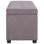 vidaXL Bancă cu compartiment de depozitare gri taupe 116 cm, poliester