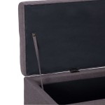 vidaXL Bancă cu compartiment de depozitare gri taupe 116 cm, poliester