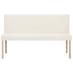 vidaXL Bancă, crem, 139,5 cm, piele ecologică