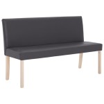 vidaXL Bancă, gri, 139,5 cm, piele ecologică