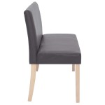 vidaXL Bancă, gri, 139,5 cm, piele ecologică