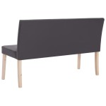 vidaXL Bancă, gri, 139,5 cm, piele ecologică