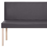 vidaXL Bancă, gri, 139,5 cm, piele ecologică