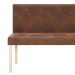 vidaXL Bancă, maro, 139,5 cm, piele întoarsă ecologică