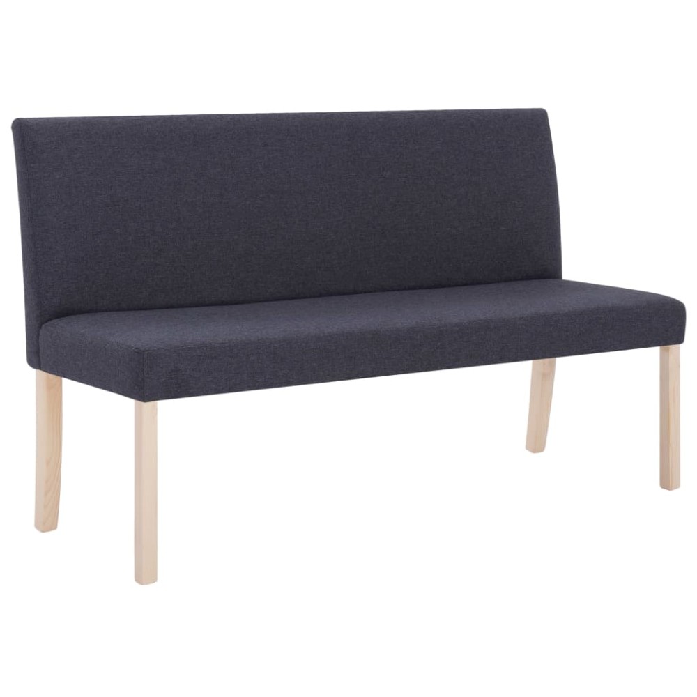 vidaXL Bancă, gri închis, 139,5 cm, poliester
