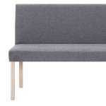 vidaXL Bancă, gri deschis, 139,5 cm, poliester