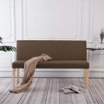 vidaXL Bancă, maro, 139,5 cm, poliester