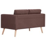 vidaXL Canapea cu 2 locuri, maro, material textil