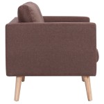vidaXL Canapea cu 2 locuri, maro, material textil