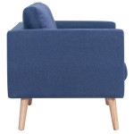 vidaXL Canapea cu 2 locuri, albastru, material textil vidaXL Canapea cu 2 locuri, albastru, material textil