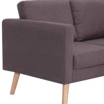 vidaXL Canapea cu 2 locuri, gri taupe, material textil
