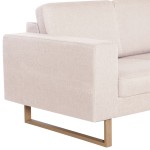vidaXL Canapea cu 3 locuri, crem, material textil vidaXL Canapea cu 3 locuri, crem, material textil