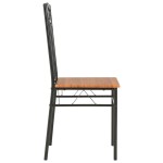 vidaXL Scaune de bucătărie, maro, 6 buc., MDF vidaXL Scaune de bucătărie, maro, 6 buc., MDF