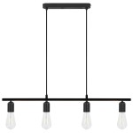 vidaXL Lustră cu becuri cu filament, negru, 80 cm, 2 W, E27