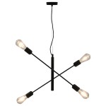 vidaXL Lustră cu becuri cu filament, negru, 2 W, E27 vidaXL Lustră cu becuri cu filament, negru, 2 W, E27
