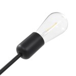 vidaXL Lustră cu becuri cu filament, negru, 2 W, E27 vidaXL Lustră cu becuri cu filament, negru, 2 W, E27