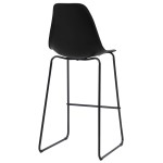 vidaXL Scaune de bar, 4 buc., negru, plastic