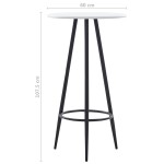 vidaXL Masă de bar, alb, 60 x 107,5 cm, MDF vidaXL Masă de bar, alb, 60 x 107,5 cm, MDF