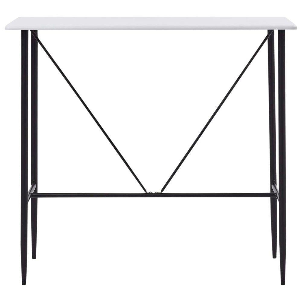 vidaXL Masă de bar, alb, 120 x 60 x 110 cm, MDF