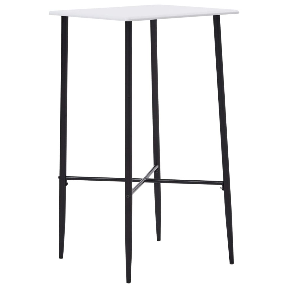 vidaXL Masă de bar, alb, 60 x 60 x 111 cm, MDF