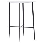 vidaXL Masă de bar, alb, 60 x 60 x 111 cm, MDF vidaXL Masă de bar, alb, 60 x 60 x 111 cm, MDF
