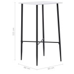 vidaXL Masă de bar, alb, 60 x 60 x 111 cm, MDF vidaXL Masă de bar, alb, 60 x 60 x 111 cm, MDF
