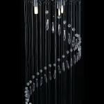 vidaXL Lustră cu mărgele de cristal, argintiu, spirală, G9 vidaXL Lustră cu mărgele de cristal, argintiu, spirală, G9