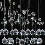 vidaXL Lustră cu mărgele de cristal, argintiu, spirală, G9 vidaXL Lustră cu mărgele de cristal, argintiu, spirală, G9