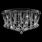 vidaXL Lustră cu mărgele de cristal, argintiu, rotund, 4 becuri x G9 vidaXL Lustră cu mărgele de cristal, argintiu, rotund, 4 becuri x G9