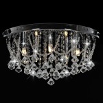 vidaXL Lustră cu mărgele de cristal, argintiu, rotund, 4 becuri x G9 vidaXL Lustră cu mărgele de cristal, argintiu, rotund, 4 becuri x G9