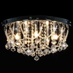 vidaXL Lustră cu mărgele de cristal, argintiu, rotund, 4 becuri x G9 vidaXL Lustră cu mărgele de cristal, argintiu, rotund, 4 becuri x G9