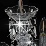 vidaXL Candelabru cu mărgele de cristal, argintiu, rotund, 5 x E14 vidaXL Candelabru cu mărgele de cristal, argintiu, rotund, 5 x E14
