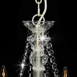 vidaXL Candelabru cu mărgele, alb, 8 becuri E14 vidaXL Candelabru cu mărgele, alb, 8 becuri E14