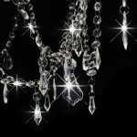 vidaXL Candelabru cu mărgele, alb, 8 becuri E14 vidaXL Candelabru cu mărgele, alb, 8 becuri E14