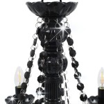 vidaXL Candelabru cu mărgele, negru, 8 becuri E14 vidaXL Candelabru cu mărgele, negru, 8 becuri E14