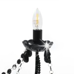 vidaXL Candelabru cu mărgele, negru, 8 becuri E14 vidaXL Candelabru cu mărgele, negru, 8 becuri E14
