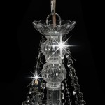 vidaXL Candelabru cu mărgele, argintiu, 8 becuri E14