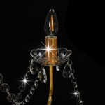 vidaXL Candelabru cu mărgele, auriu, 8 becuri E14 vidaXL Candelabru cu mărgele, auriu, 8 becuri E14