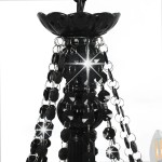 vidaXL Candelabru cu mărgele, negru, 12 becuri x E14 vidaXL Candelabru cu mărgele, negru, 12 becuri x E14