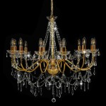 vidaXL Candelabru cu mărgele, auriu, 12 becuri E14 vidaXL Candelabru cu mărgele, auriu, 12 becuri E14