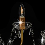 vidaXL Candelabru cu mărgele, auriu, 12 becuri E14 vidaXL Candelabru cu mărgele, auriu, 12 becuri E14
