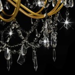 vidaXL Candelabru cu mărgele, auriu, 12 becuri E14 vidaXL Candelabru cu mărgele, auriu, 12 becuri E14