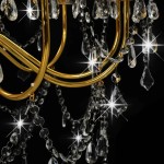 vidaXL Candelabru cu 2 rânduri, auriu, becuri 15 x E14 vidaXL Candelabru cu 2 rânduri, auriu, becuri 15 x E14