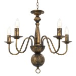 vidaXL Candelabru antichizat, negru, 5 becuri E14 vidaXL Candelabru antichizat, negru, 5 becuri E14