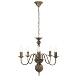 vidaXL Candelabru antichizat, negru, 5 becuri E14 vidaXL Candelabru antichizat, negru, 5 becuri E14