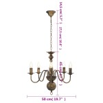vidaXL Candelabru antichizat, negru, 5 becuri E14 vidaXL Candelabru antichizat, negru, 5 becuri E14