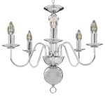 vidaXL Candelabru, argintiu, 5 becuri E14 vidaXL Candelabru, argintiu, 5 becuri E14