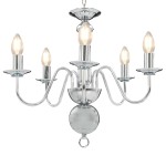 vidaXL Candelabru, argintiu, 5 becuri E14 vidaXL Candelabru, argintiu, 5 becuri E14