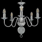 vidaXL Candelabru, argintiu, 5 becuri E14 vidaXL Candelabru, argintiu, 5 becuri E14